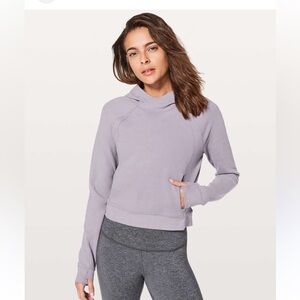 Lululemon Nice Natural Cropped Hoodie in dusty dawn or purple